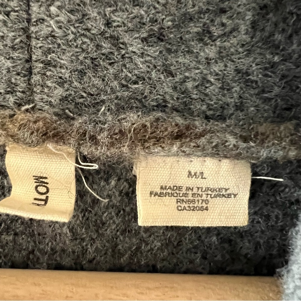 Anthropologie Moth Avalee Vest Open Front Sweater Duster Wool Blend Lagenlook ML - Picture 10 of 11